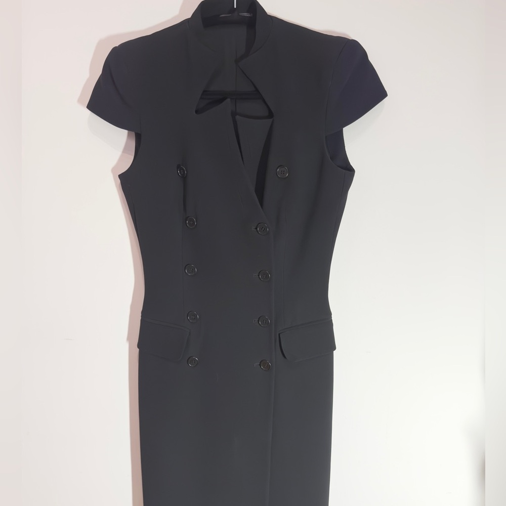 Alexander, McQueen‘s sleeveless double breasted tuxedo dress EUC - Picture 6 of 11